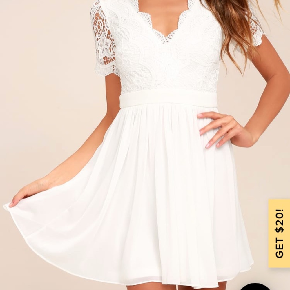 Lulus Angel in Disguise white dress Medium